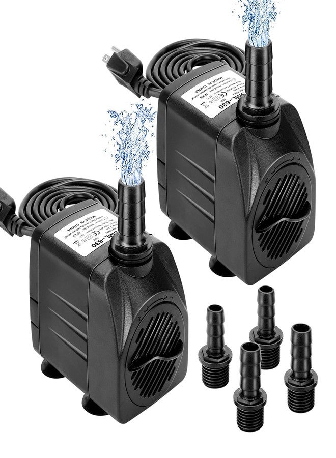 GROWNEER 2 Packs 550GPH Submersible Pump 30W Ultra Quiet Fountain Water Pump, 2000L/H, with 7.2ft High Lift, 3 Nozzles for Aquarium, Fish Tank, Pond, Hydroponics, Statuary - Image 1